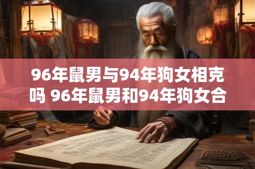 96年鼠男与94年狗女相克吗 96年鼠男和94年狗女合适吗
