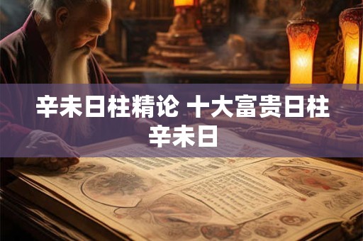 辛未日柱精论 十大富贵日柱辛未日