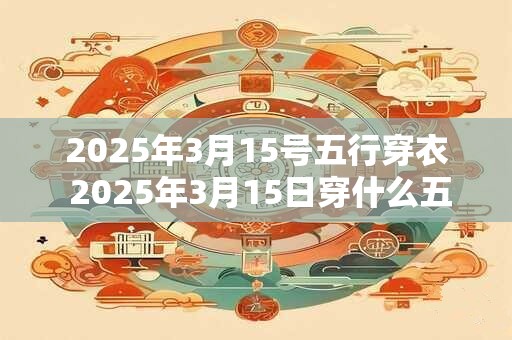 2025年3月15号五行穿衣 2025年3月15日穿什么五行服装最合适