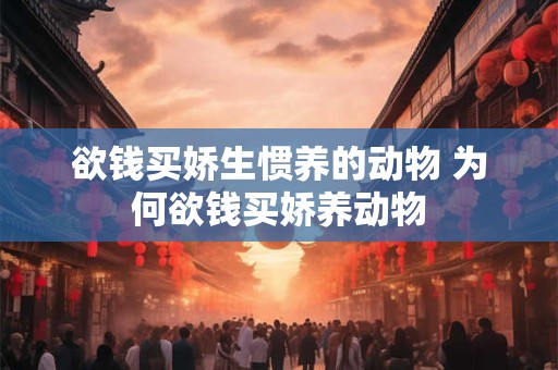 欲钱买娇生惯养的动物 为何欲钱买娇养动物