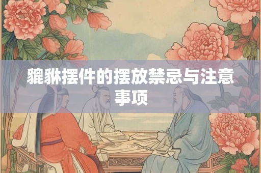 貔貅摆件的摆放禁忌与注意事项 貔貅摆件的摆放禁忌与注意事项