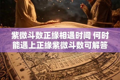 紫微斗数正缘相遇时间 何时能遇上正缘紫微斗数可解答