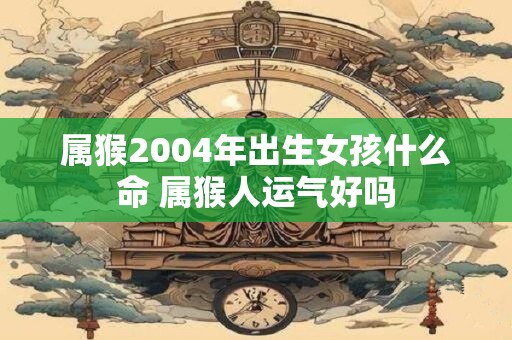 属猴2004年出生女孩什么命 属猴人运气好吗