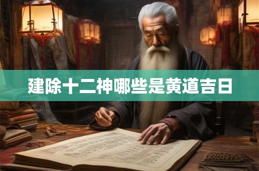 建除十二神哪些是黄道吉日