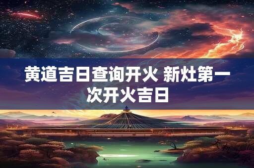 黄道吉日查询开火 新灶第一次开火吉日 黄道吉日查询开火 新灶第一次开火吉日