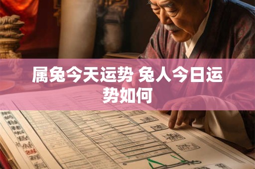 属兔今天运势 兔人今日运势如何