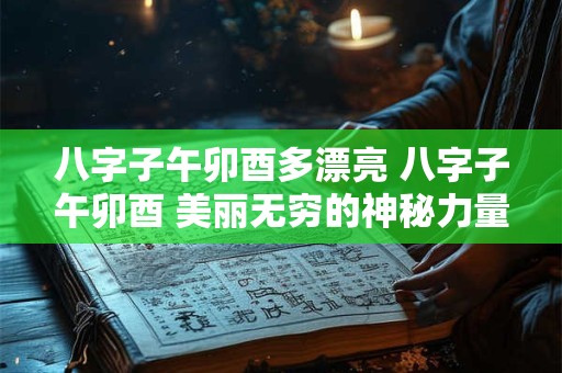 八字子午卯酉多漂亮 八字子午卯酉 美丽无穷的神秘力量！