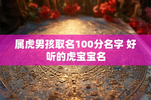 属虎男孩取名100分名字 好听的虎宝宝名