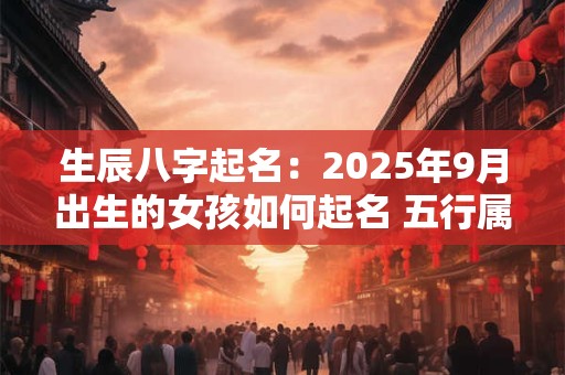 生辰八字起名：2025年9月出生的女孩如何起名 五行属什么