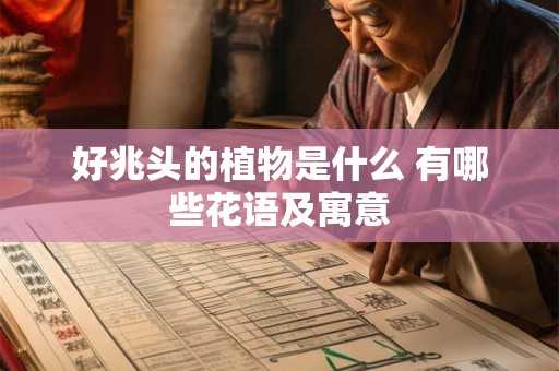 好兆头的植物是什么 有哪些花语及寓意