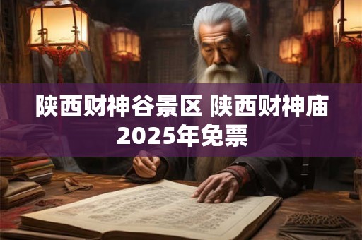 陕西财神谷景区 陕西财神庙2025年免票