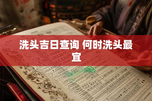 洗头吉日查询 何时洗头最宜