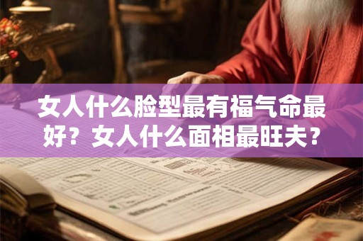女人什么脸型最有福气命最好？女人什么面相最旺夫？