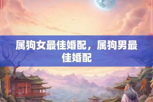 属狗女最佳婚配，属狗男最佳婚配