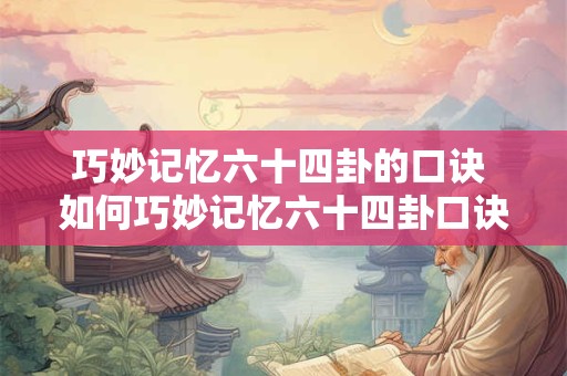 巧妙记忆六十四卦的口诀 如何巧妙记忆六十四卦口诀