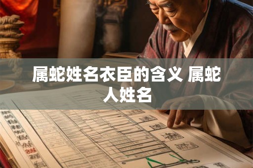 属蛇姓名衣臣的含义 属蛇人姓名