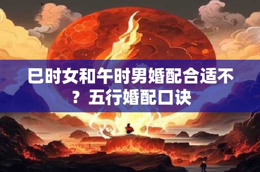 巳时女和午时男婚配合适不？五行婚配口诀
