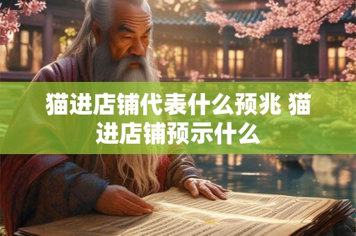 猫进店铺代表什么预兆 猫进店铺预示什么