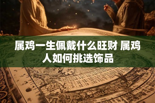 属鸡一生佩戴什么旺财 属鸡人如何挑选饰品