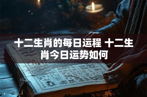 十二生肖的每日运程 十二生肖今日运势如何