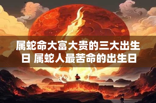 属蛇命大富大贵的三大出生日 属蛇人最苦命的出生日