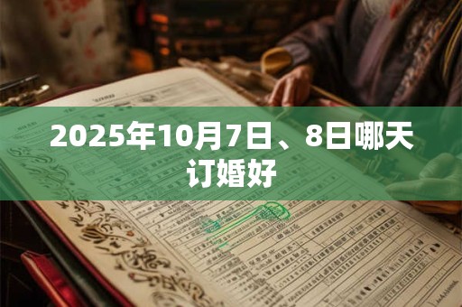 2025年10月7日、8日哪天订婚好