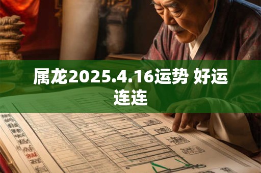 属龙2025.4.16运势 好运连连