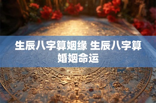生辰八字算姻缘 生辰八字算婚姻命运