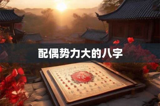 配偶势力大的八字