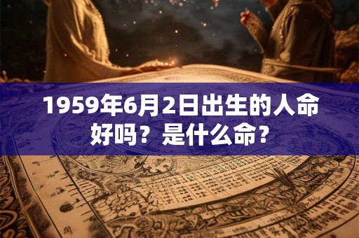 1959年6月2日出生的人命好吗?是什么命? 1959年6月2日出生的人命好吗?是什么命?