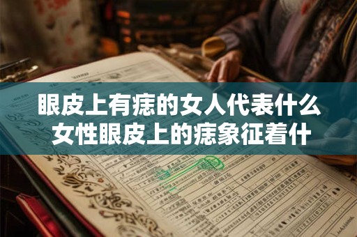 眼皮上有痣的女人代表什么 女性眼皮上的痣象征着什么