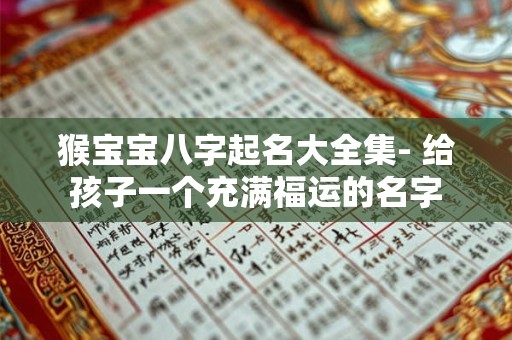 猴宝宝八字起名大全集- 给孩子一个充满福运的名字