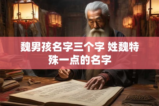 魏男孩名字三个字 姓魏特殊一点的名字
