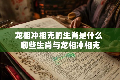 龙相冲相克的生肖是什么 哪些生肖与龙相冲相克