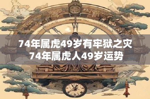 74年属虎49岁有牢狱之灾 74年属虎人49岁运势