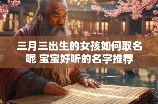 三月三出生的女孩如何取名呢 宝宝好听的名字推荐