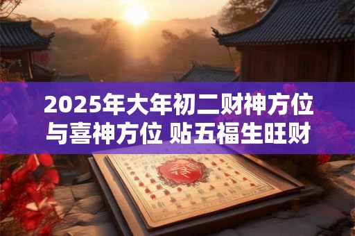 2025年大年初二财神方位与喜神方位 贴五福生旺财运