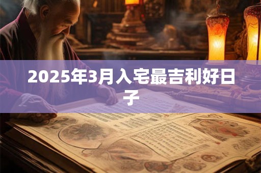 2025年3月入宅最吉利好日子