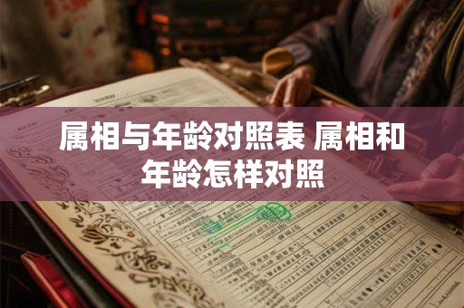 属相与年龄对照表 属相和年龄怎样对照