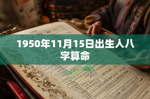 1950年11月15日出生人八字算命