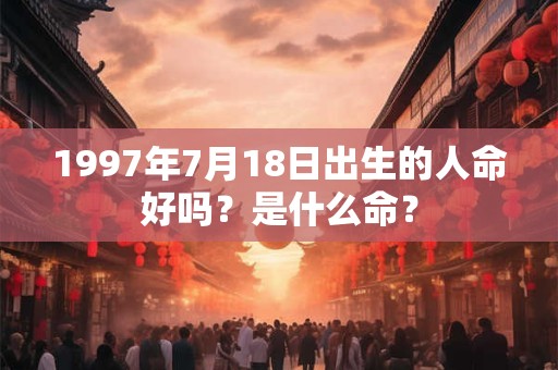 1997年7月18日出生的人命好吗？是什么命？