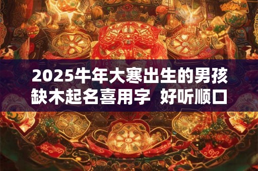 2025牛年大寒出生的男孩缺木起名喜用字  好听顺口的名字
