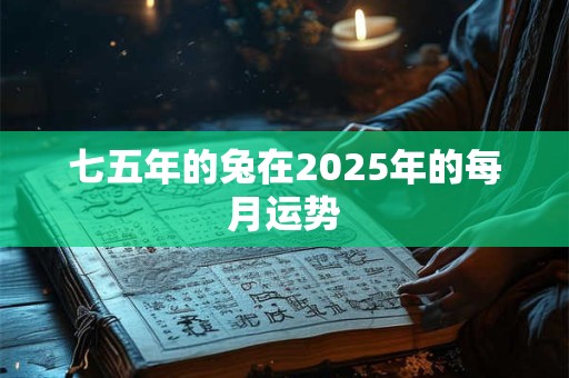 七五年的兔在2026年的每月运势