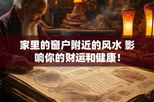 家里的窗户附近的风水 影响你的财运和健康！