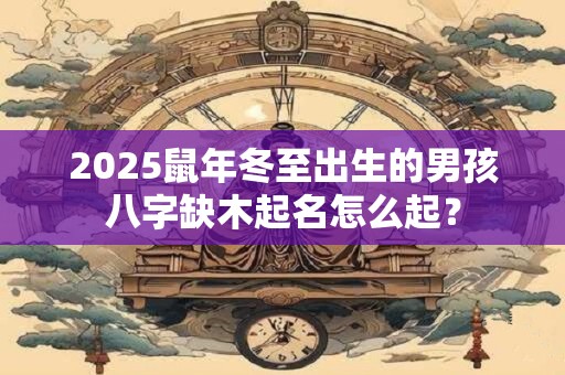2025鼠年冬至出生的男孩八字缺木起名怎么起？