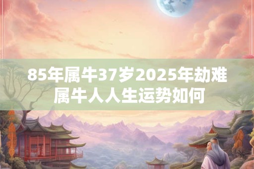 85年属牛37岁2025年劫难 属牛人人生运势如何