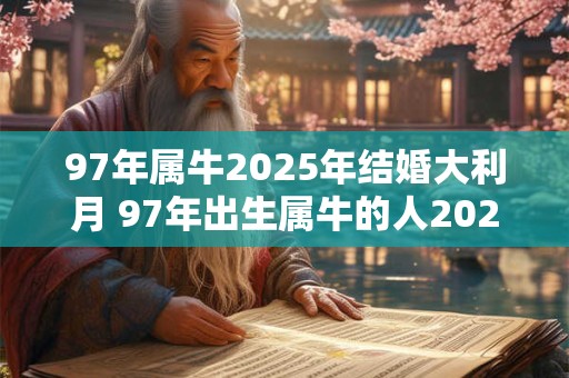 97年属牛2025年结婚大利月 97年出生属牛的人2025年适合在哪个月份结婚最有利
