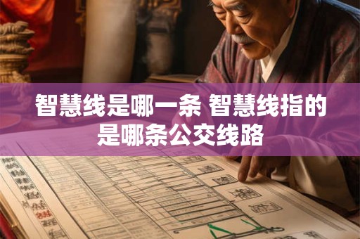 智慧线是哪一条 智慧线指的是哪条公交线路 智慧线是哪一条 智慧线指的是哪条公交线路