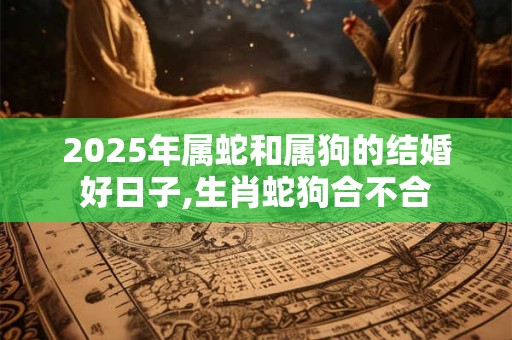2025年属蛇和属狗的结婚好日子,生肖蛇狗合不合