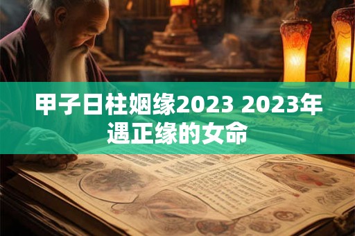 甲子日柱姻缘2023 2023年遇正缘的女命